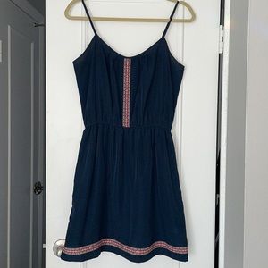 Excellent condition Aqua dress with beautiful embroidery detail